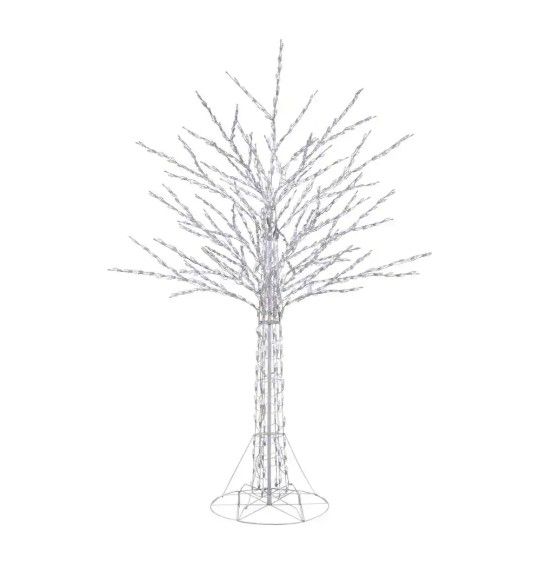 8 ft. Bare Branch White LED Holiday Tree Yard/Home Deco
