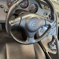 OEM Genuine 1998 MKIV Toyota Supra Steering Wheel Black Stitching 10/10 Complete