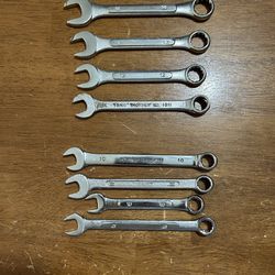 Collection Of 10 Combination Metric Wrenches