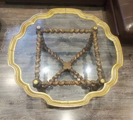 a vintage 1970s Hollywood Regency cocktail table designed by Michael Taylor for Baker Furniture