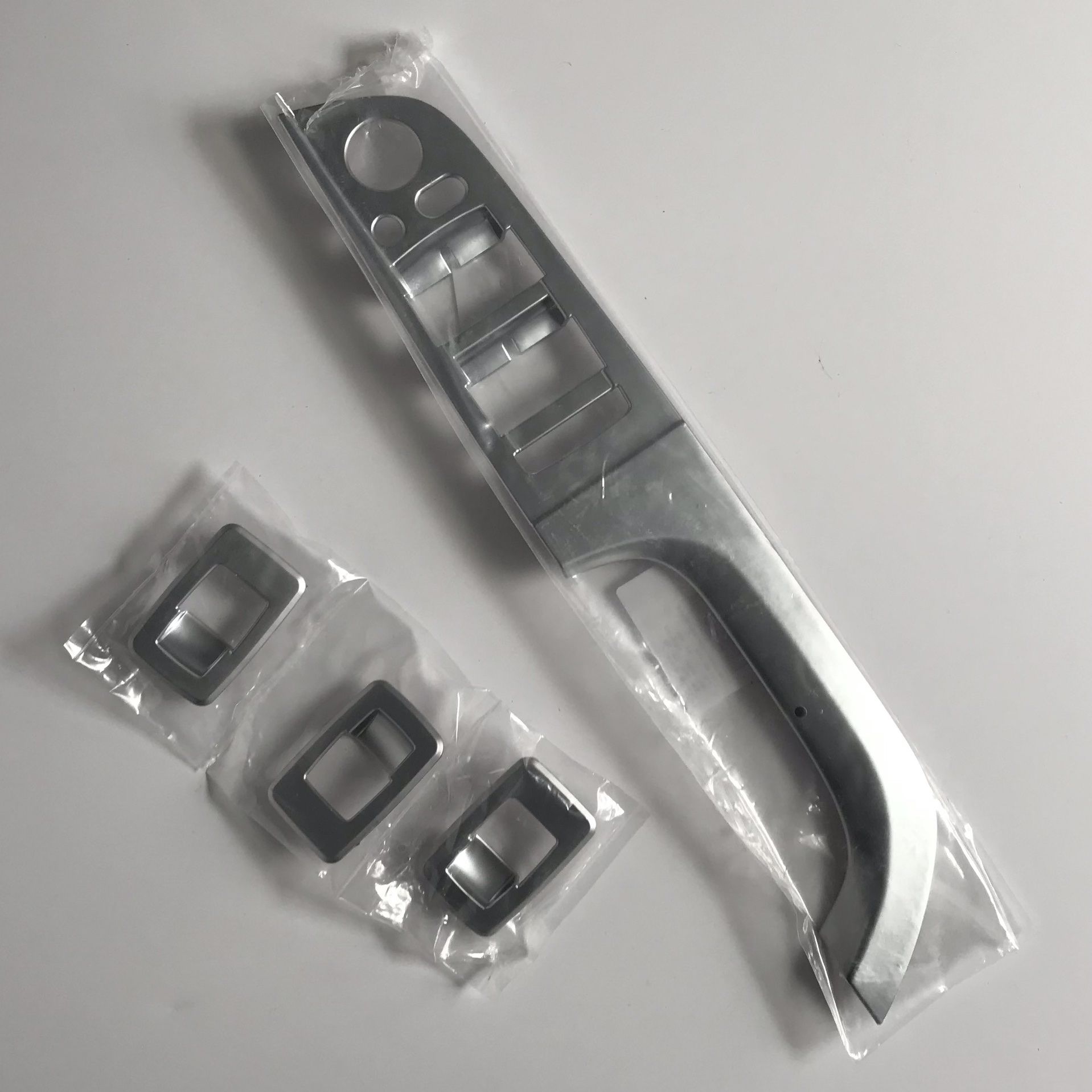 BMW E90 2005-2012 3 Series Coupe Silver Window Switch / Handle Covers