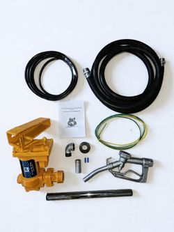 20GPM 12V Fuel Transfer Pump With Nozzle For Gas Diesel With Particulate Filter