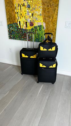 Fashion  Monster Travel Exclusive luggage Set  suitcases Medium, Small, laptop Bag Canvas