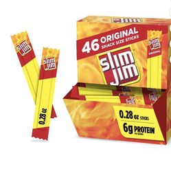 Slim Jim Smoked Meat Sticks, Original Flavor, 46 count