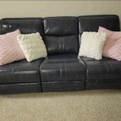 Dual Reclining Faux Leather Sofa 