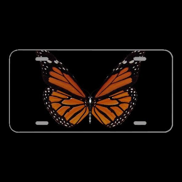 License Plate Novelty Car Front Butterfly Wings Garden