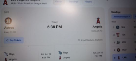 4 tickets  angels vs Astros tonight sec 113 row S