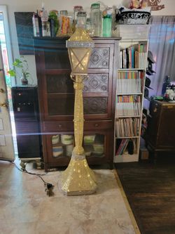 Gold Glitter Decorative Street Lamp Floor Light