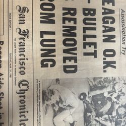 1981 Reagan Headline Newspaper 
