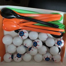 Halloween Eyeball Spoon Game For Kids Party