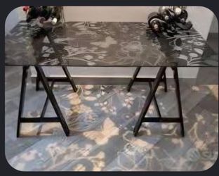 IKEA ladybug glass desk