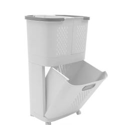 Floor-Standing Movable Household Laundry Hamper Cart