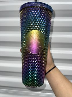 Rainbow Starbucks  Studded Cups Oil Slick