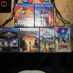 Nintendo And PlayStation Video Games & Switch Joycons