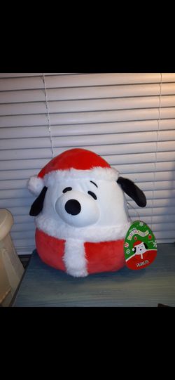 Kellytoy Squishmallows 2024 Peanuts Christmas Santa Snoopy 8"inch plush toy Stuffed Animal NWT $15