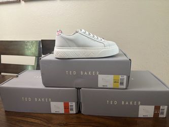Ted Baker White Leather Platform Sneakers