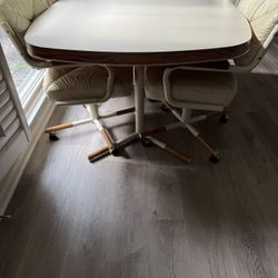 Dining Room Table 4 Chairs Removable Leaf