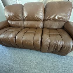 7ft Leather Sofa