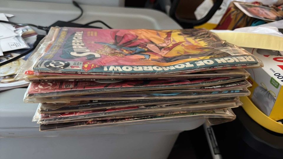 Oldie Comic Books Still In The Plastic Wrapping