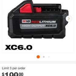 Milwaukee M18 6.0 Batteries