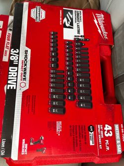 Milwaukee Shockwave 43-Piece 3/8" Drive Impact Socket Set
