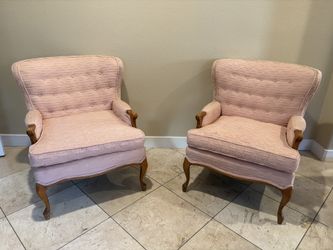 Pink Vintage Style Accent Chairs