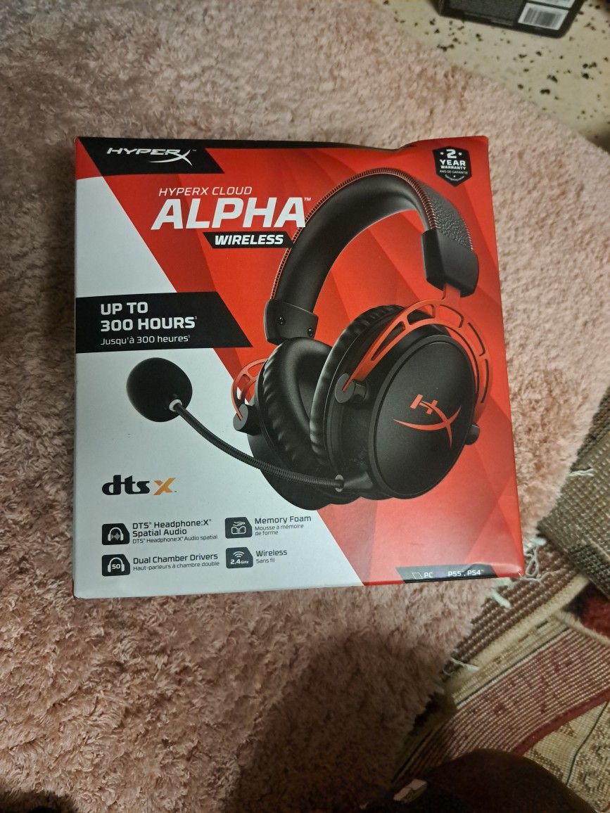 HYPERX CLOUD ALPHA WIRELESS GAMING HEADPHONES 