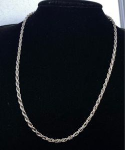 $250 Silver 925 Rope Chain Necklace