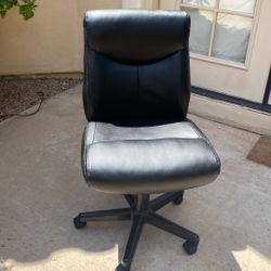 Rotating Black Leather Office Chair 