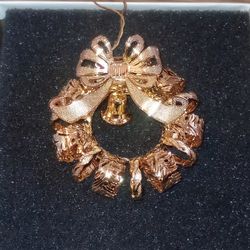 Danbury Mint 23K Gold Dipped 2010 Spiral Wreath