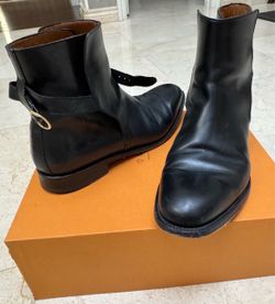 Black Leather Ankle Boots Bexley Size 42