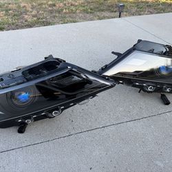 2014-2020 Chevrolet Impala Black Housing Pair Headlight Assembly  w/ LED Headlight Bulbs