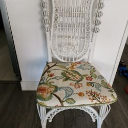 Gorgeous Rattan Chair With Embroidered Cushion