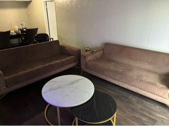 Brown Velvet Sleeper Sofa