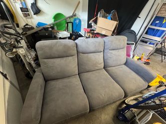 Gray Fabric 3-Seat Sofa