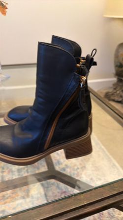 Leather booties