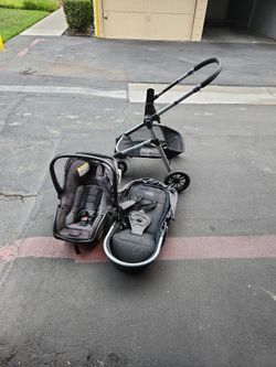 Evenflo Baby Car Seat/ Attachment+ Stroller+ Chair Attachment + Crib Collapsable, With Attachable, Graco Changing table+Baby Einstein Bouncer