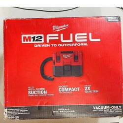 Milwaukee 0960-20 M12 Fuel 1.6gal Wet/Dry Vacuum,  Bare Tool, New