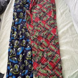 Rick and Morty Pickle Pants Mens Size Medium Plus The Simpsons Lounge Pajamas Pants Fleece