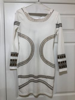Miusol fashion white/bronze size L dress