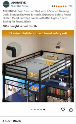 Twin size loft bed