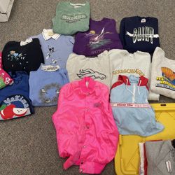 Vintage Outerwear Jacket Crewneck Sweater Windbreakers 