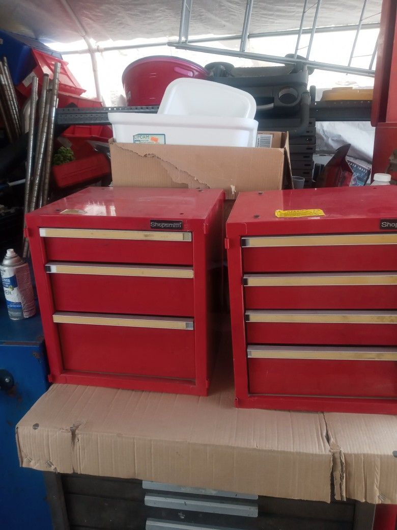Tool Boxes By (ShopSmith) 17 1/4"H 15 3/4"W 14"D. This Are Small Boxes. Both For $130 Or On For $70.