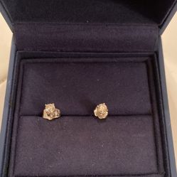 14 Carat White Gold Diamond Earrings
