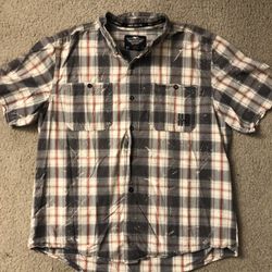 Harley Davidson Plaid Button Up Shirt