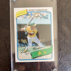 Rickey Henderson Baseball Card 1979