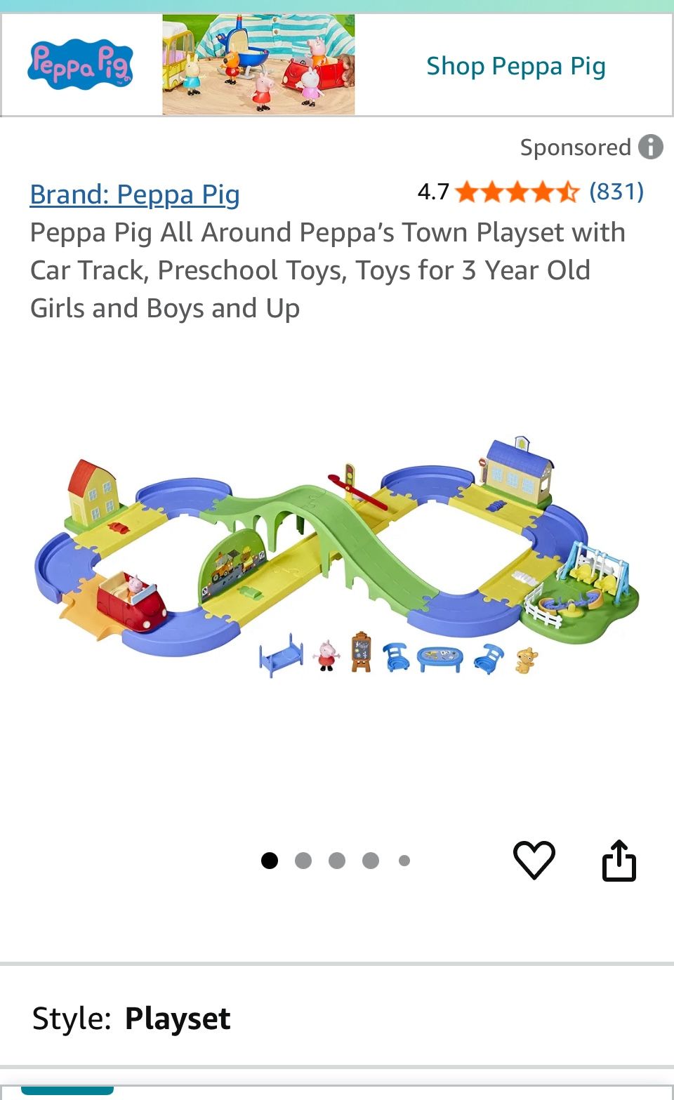 Peppa Pig All Around Town Playset
