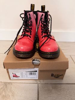 Dr. Martens Kids Glitter Boots Pink Size 3