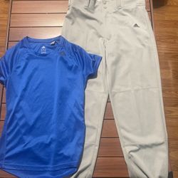Adidas Sports Pants Size 13/14 Large &  Xs Shirt