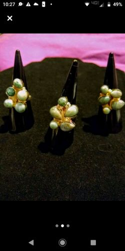 Handcrafted Larimar Rings